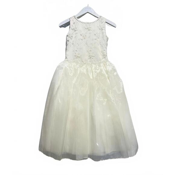 NEW CHRISTIE HELENE women's branch lace b dress in white